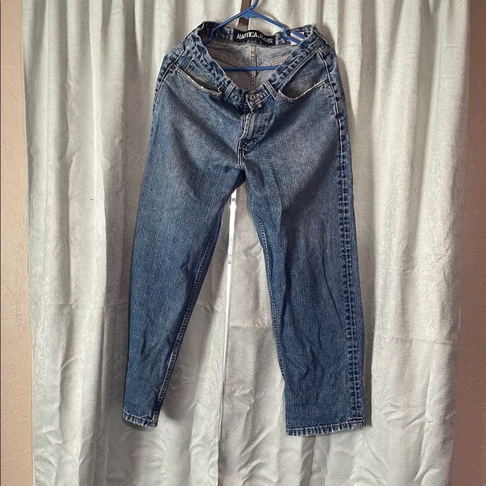 Medium Wash baggy Fit Straight Leg Jeans